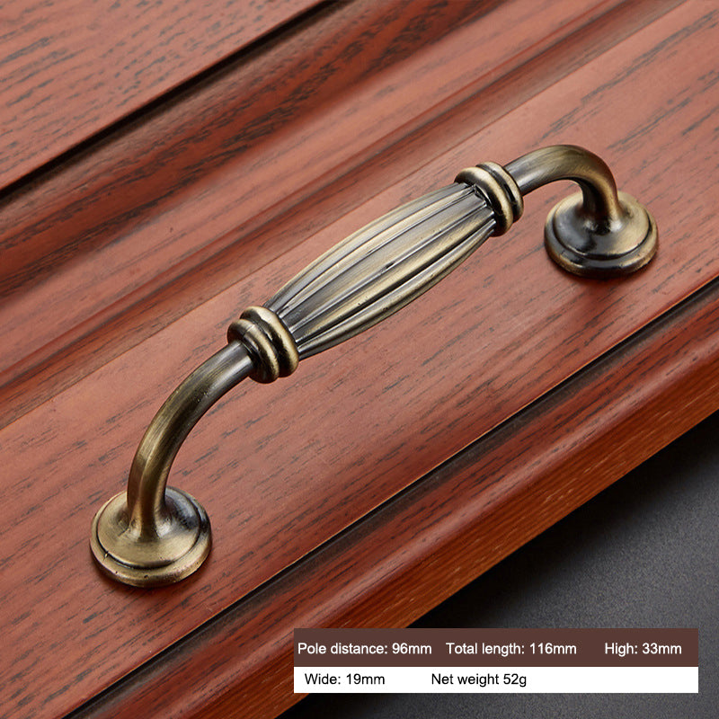 Furniture Door Pull Handle Retro Zinc Alloy Cabinet Drawer Wardrobe Handle, 22mm Screw
