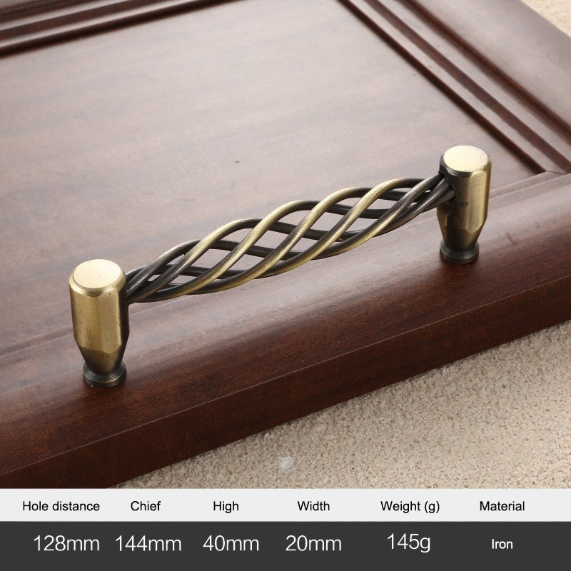 22mm Screw Iron Cabinet Handles Vintage Hollow Out Birdcage Handles Drawer Knobs Wardrobe Door Puller
