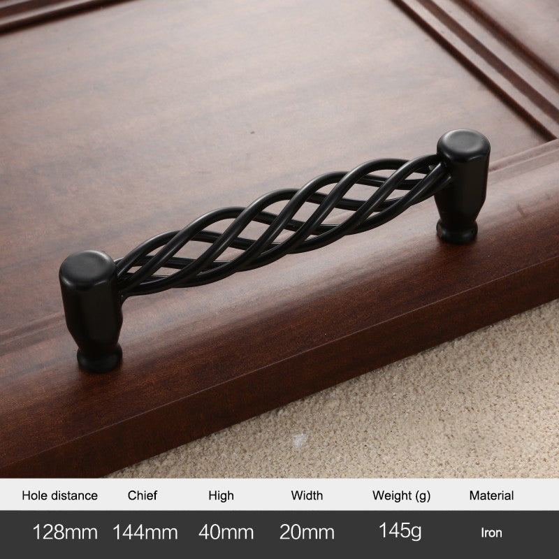 22mm Screw Iron Cabinet Handles Vintage Hollow Out Birdcage Handles Drawer Knobs Wardrobe Door Puller