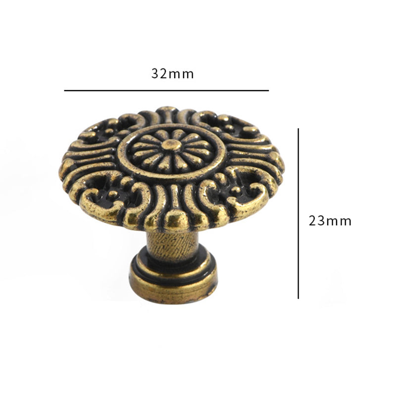 European Style Zinc Alloy Cabinet Pulls Handle 25mm Screw Antique Drawer Wardrobe Knob Pulls