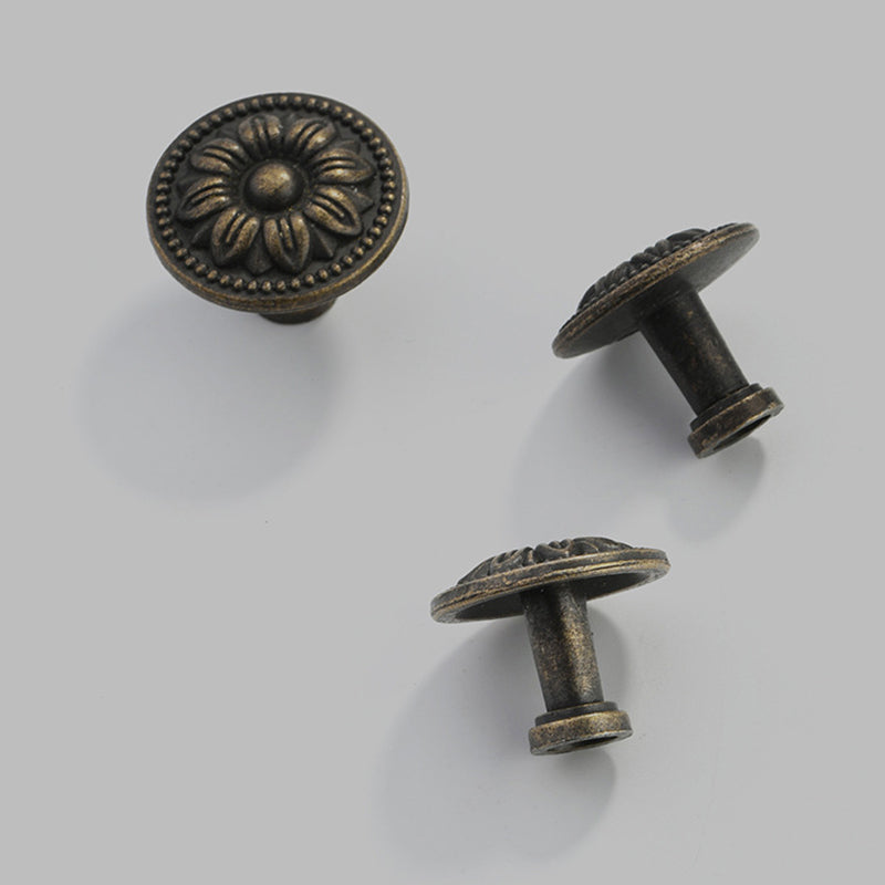 European Style Zinc Alloy Cabinet Pulls Handle 25mm Screw Antique Drawer Wardrobe Knob Pulls