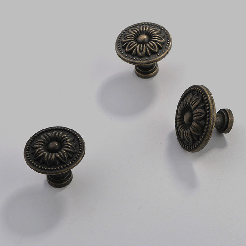 European Style Zinc Alloy Cabinet Pulls Handle 25mm Screw Antique Drawer Wardrobe Knob Pulls