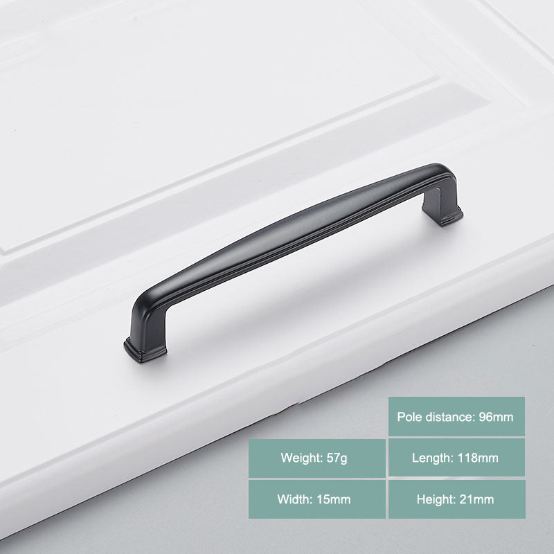 Modern Cabinet Handle Furniture Parts Zinc Alloy Drawer Wardrobe Puller Handle