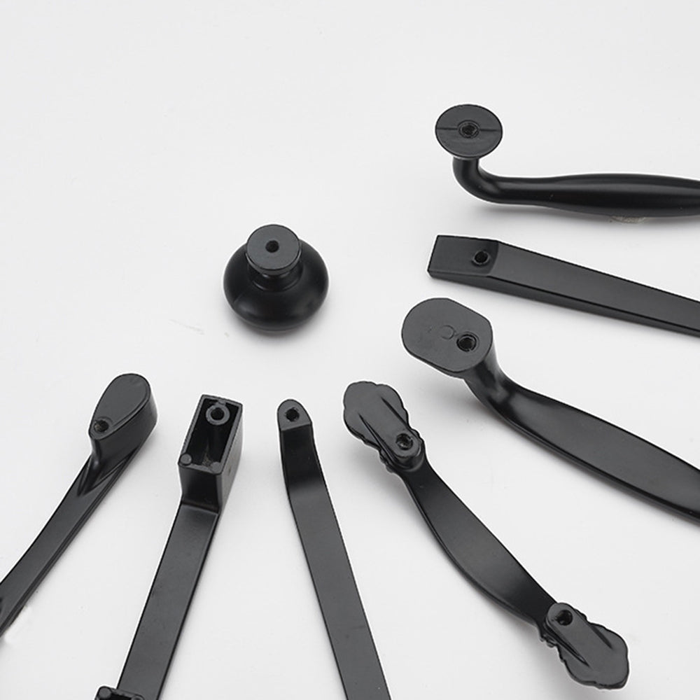 Simple Style Cabinet Handles Zinc Alloy Modern Drawer Pulls Matte Black Hardware Pulls