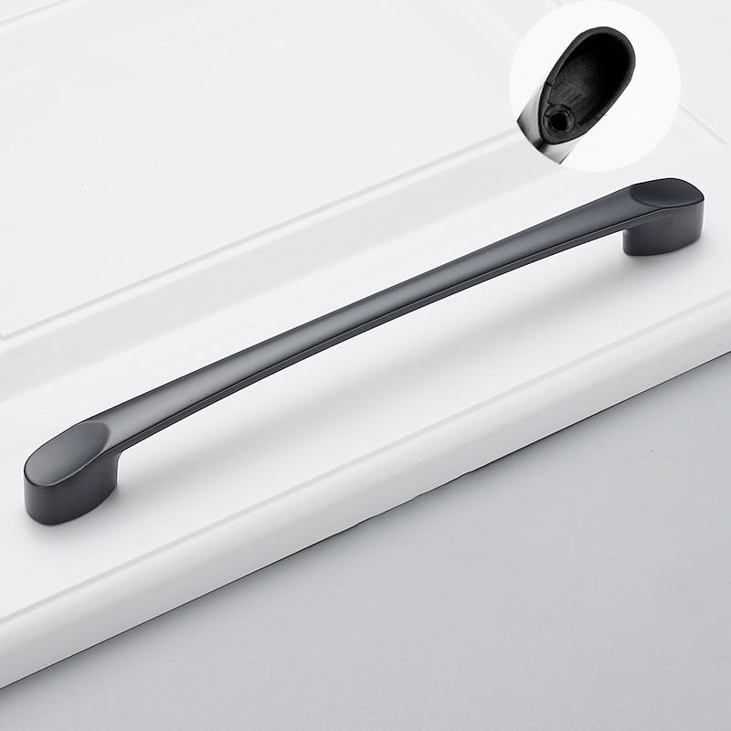 Simple Style Cabinet Handles Zinc Alloy Modern Drawer Pulls Matte Black Hardware Pulls