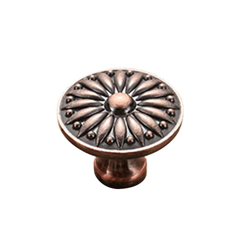 Zinc Alloy Furniture Classical Pull Handle Cabinet Drawer Wardrobe Puller Single Hole Door Knob, 22mm Screw