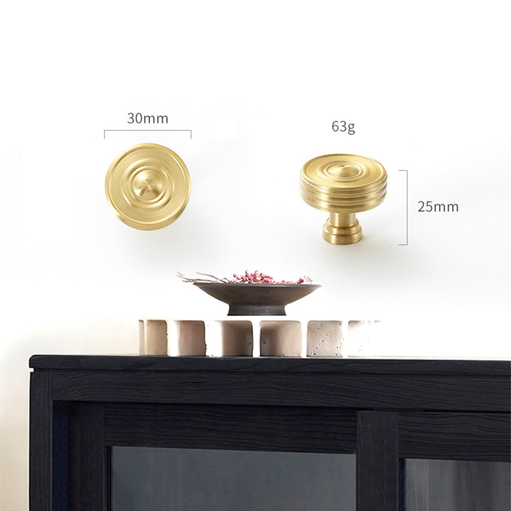 Single Hole Copper Handle Dresser Drawer Furniture Knob Kitchen Cabinet Pull with 25mm Screw