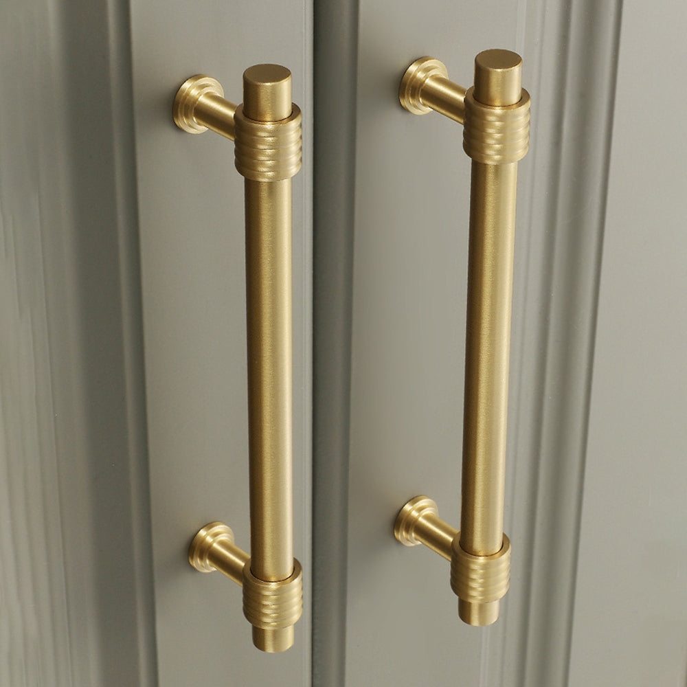 Copper Cabinet Pull Closet Dresser Drawer Pull Handle Replacement with 25mm Screw, 96mm Hole Distance