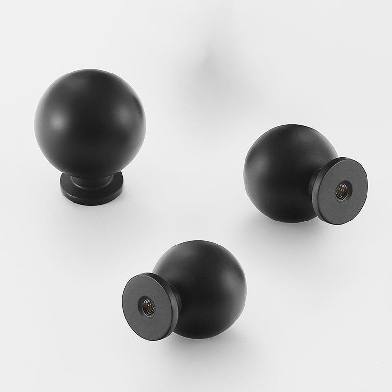 Simple Style Pure Copper Pull Round Cabinet Handle Drawer Wardrobe Knob with 25mm Screw