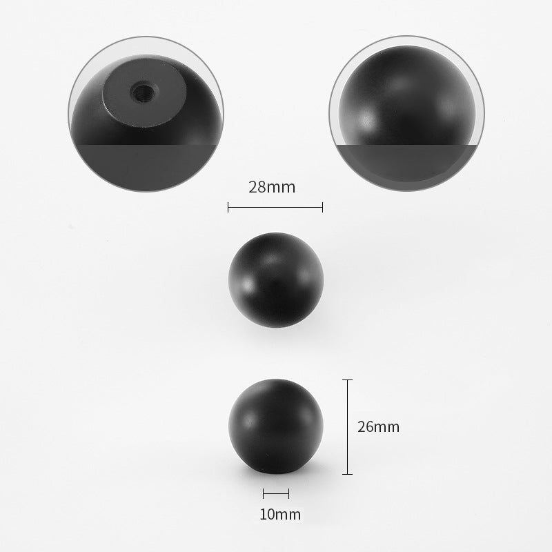 Simple Style Pure Copper Pull Round Cabinet Handle Drawer Wardrobe Knob with 25mm Screw