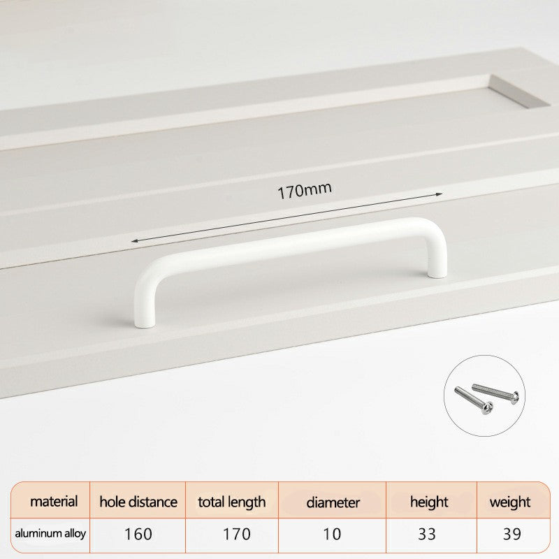 Aluminum Alloy Cabinet Pulls Handles with 22mm Screw, Wardrobe Drawer Hardware Metal Pulls