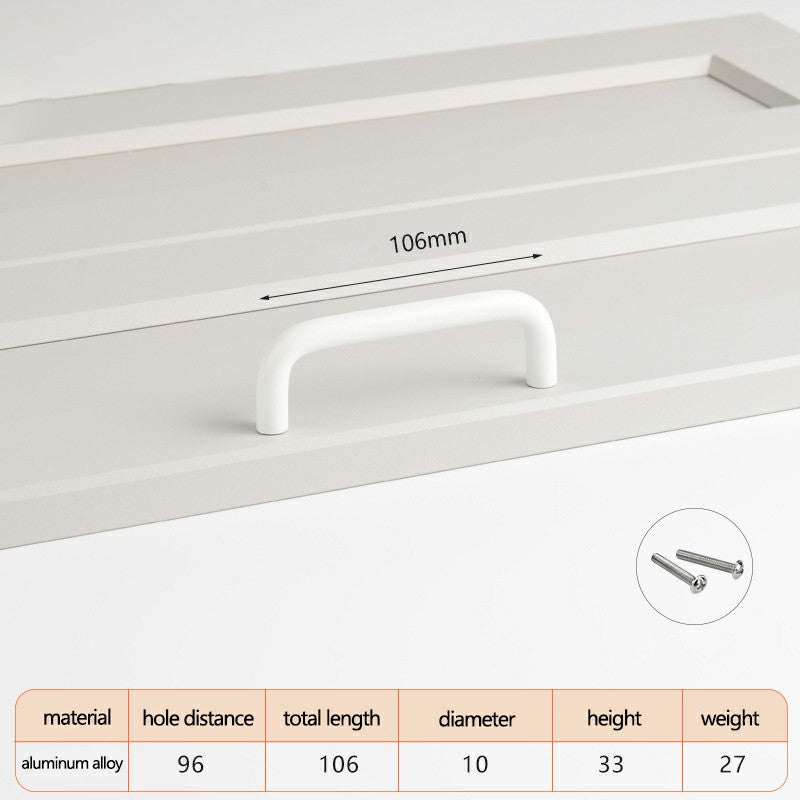 Aluminum Alloy Cabinet Pulls Handles with 22mm Screw, Wardrobe Drawer Hardware Metal Pulls