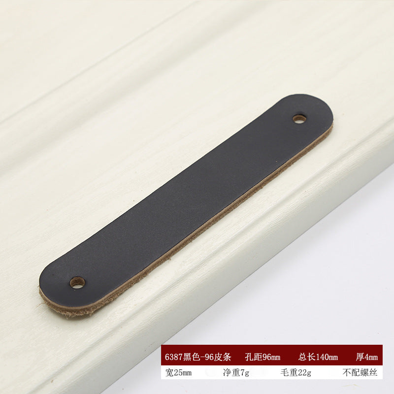 PU Leather Cabinet Handles Pulls Anti-Collision Closet Drawer Pulls (without Screw)