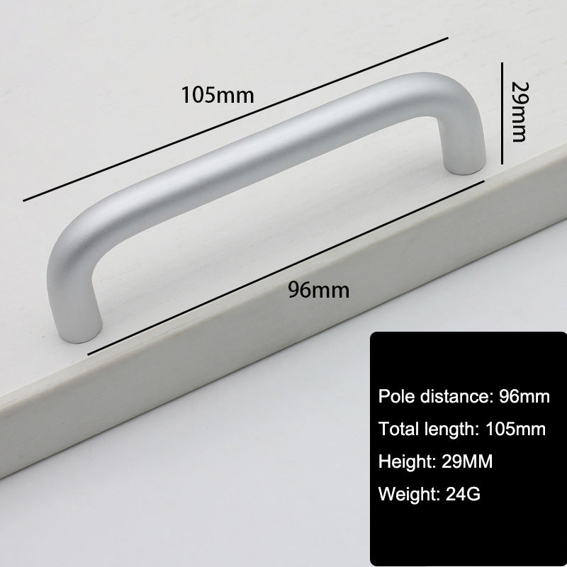 Solid Aluminium Alloy Furniture Door Handle Cabinet Cupboard Pull Knob, Screw Size: 4*22mm