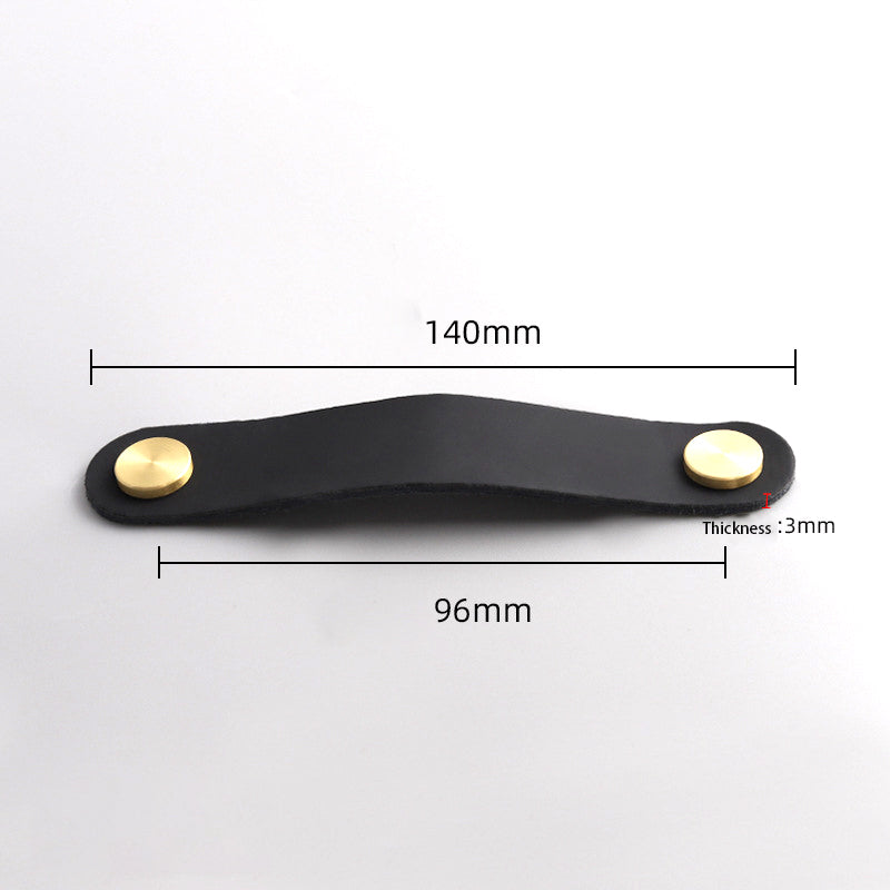 Nordic Style Cabinet Handles Pulls PU Leather Anti-Collision Drawer Pulls with 22mm Screw