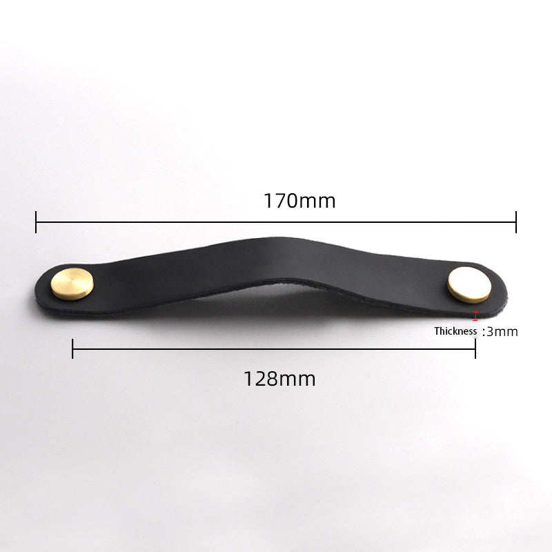 Nordic Style Cabinet Handles Pulls PU Leather Anti-Collision Drawer Pulls with 22mm Screw