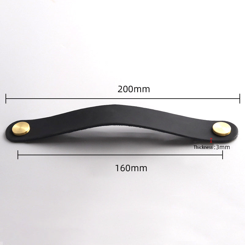 Nordic Style Cabinet Handles Pulls PU Leather Anti-Collision Drawer Pulls with 22mm Screw