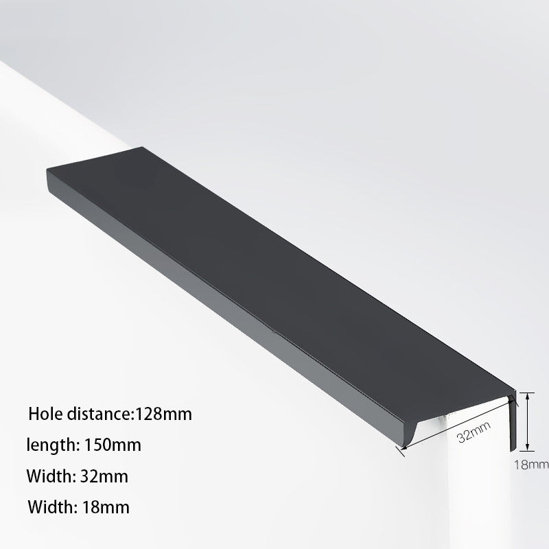 Aluminum Alloy Cabinet Pulls Handles Embedded Wardrobe Drawer Metal Pulls with 15mm Self-Tapping Screw