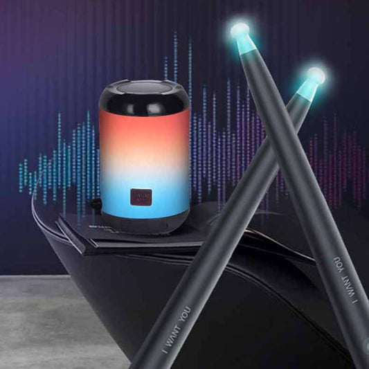 NX05 1 Pair Air Drum Sticks Home Electronic Drum Practice Somatosensory Air Drum Sticks with Bluetooth Speaker