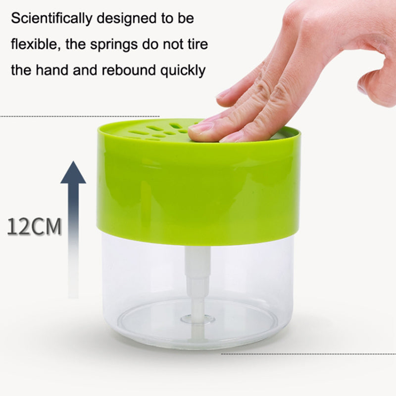 ABS+PS Manual Pressing Soap Dispenser Detergent Dish Washing Liquid Box Kitchen Cleaning Tool