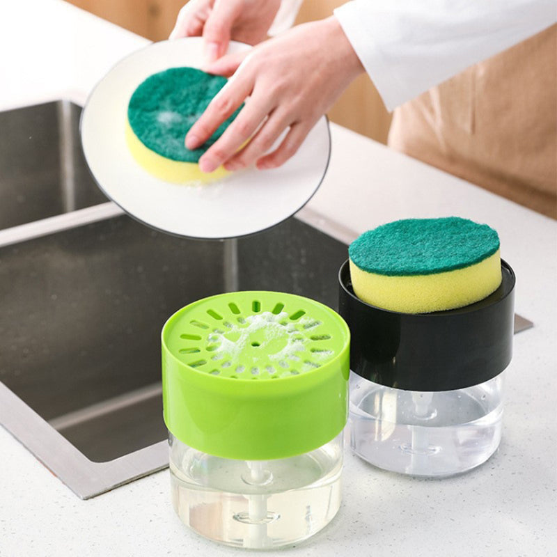 ABS+PS Manual Pressing Soap Dispenser Detergent Dish Washing Liquid Box Kitchen Cleaning Tool