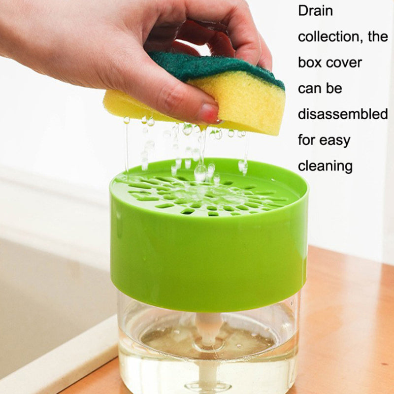 ABS+PS Manual Pressing Soap Dispenser Detergent Dish Washing Liquid Box Kitchen Cleaning Tool