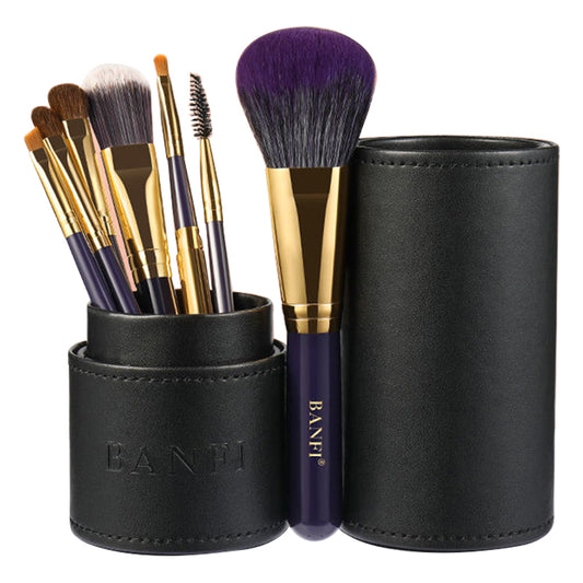 7Pcs / Set Makeup Brush Soft Bristles Wood+Aluminum Handle Foundation Blush Concealers Eyeshadow Brushes Kit