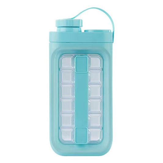 2 in 1 Ice Cube Mold Kettle Portable 17 Grids Ice Maker Bottle (BPA Free, No FDA Certificate)