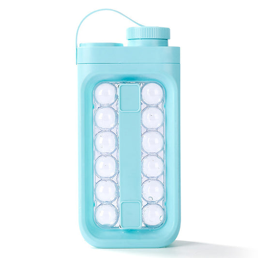 2 in 1 Portable 17 Grids Ice Ball Maker Bottle Round Ice Mold Kettle (BPA Free, No FDA Certificate)