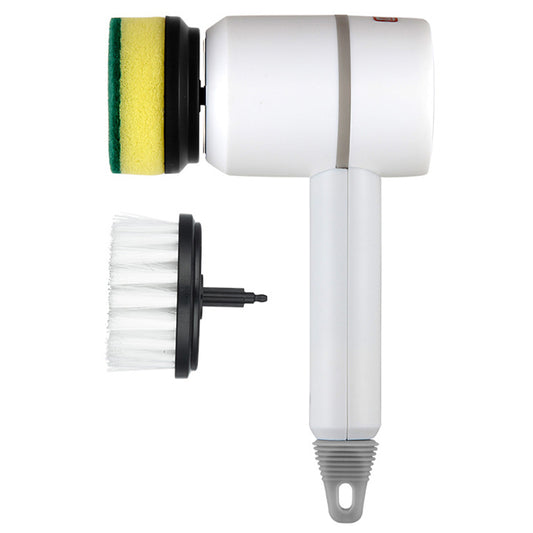 3 Gears Adjustable Electric Cleaning Brush Rechargeable Strong Power Scrubber with 2 Replaceable Brush Heads and Built-in 800mAh Battery