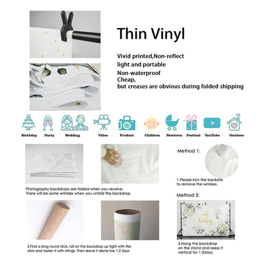 95X75CM Kids Theme Party Cartoon Doughnut Backdrop Gathering Decoration Pongee Background Cloth