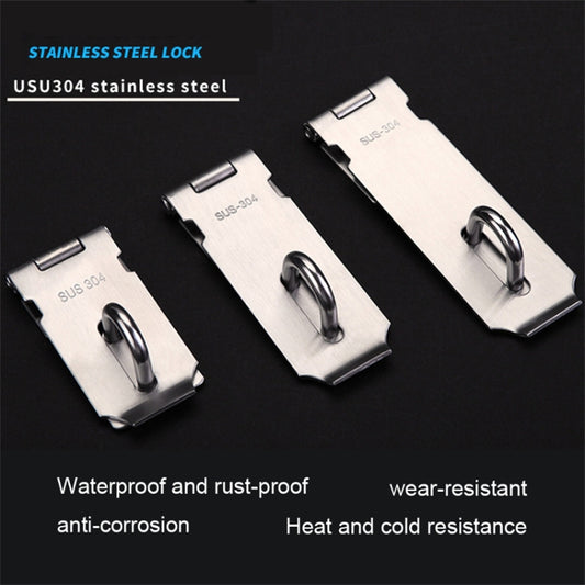 5-inch Door Security Padlock 304 Stainless Steel Anti-theft Hasp Latch for Window Cabinet