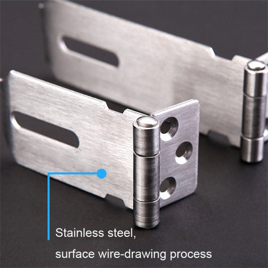 4-inch Anti-theft Hasp Latch 304 Stainless Steel Security Padlock for Window Door Cabinet