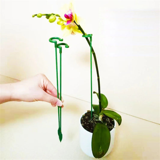 10PCS 58CM Plant Support Stake Garden Flower Single Stem Fiberglass Support Cage Ring Indoor Orchid Peony Supporting Stick