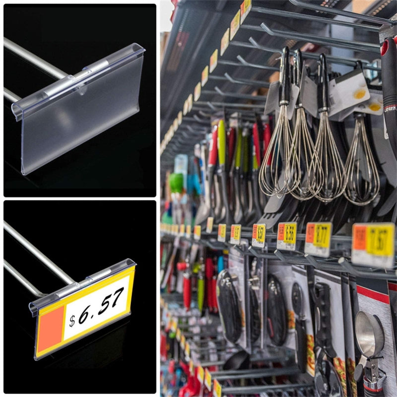 10PCS 30CM Supermarket Square Tube Garage Cold Rolled Steel Wall Hanger Double-Rod Storage Hanging Pole Organizer