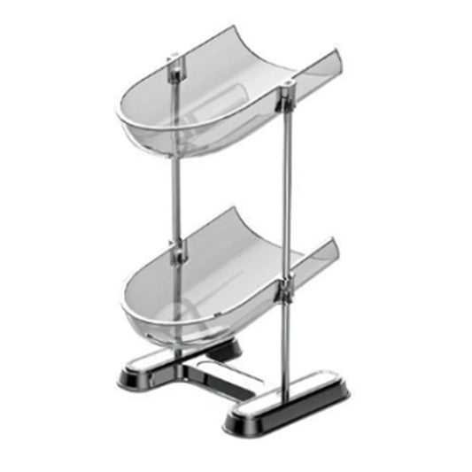 Double Layer Soap Holder Tray Draining Soap Dish Electroplating Storage Shelf Bathroom Supplies