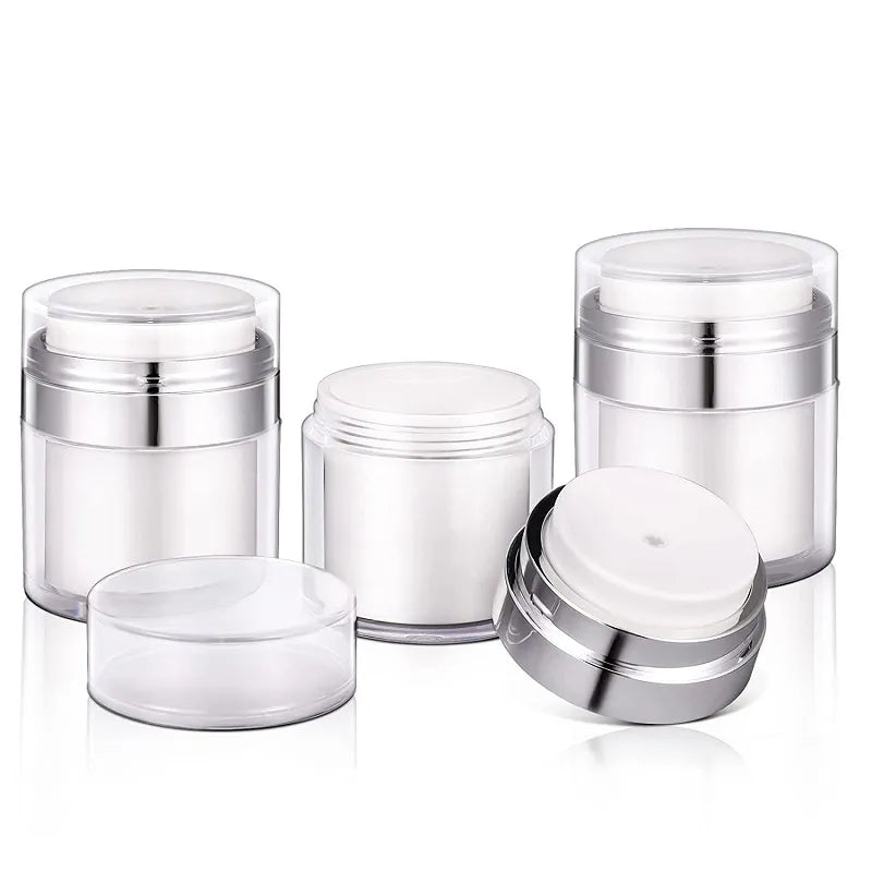 30ML Vacuum Cream Storage Bottle Lotion Dispenser Mini Makeup Airless Pump Cream Jar Container (Dual-Layer)