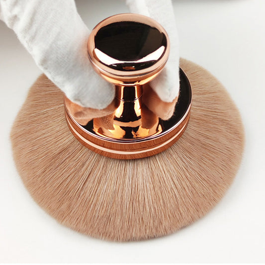 Multifunctional Pressed Powder Makeup Brush Electroplated Handle Cosmetic Brush
