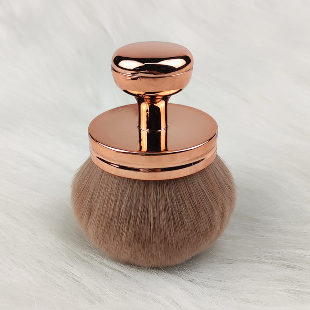 Multifunctional Pressed Powder Makeup Brush Electroplated Handle Cosmetic Brush