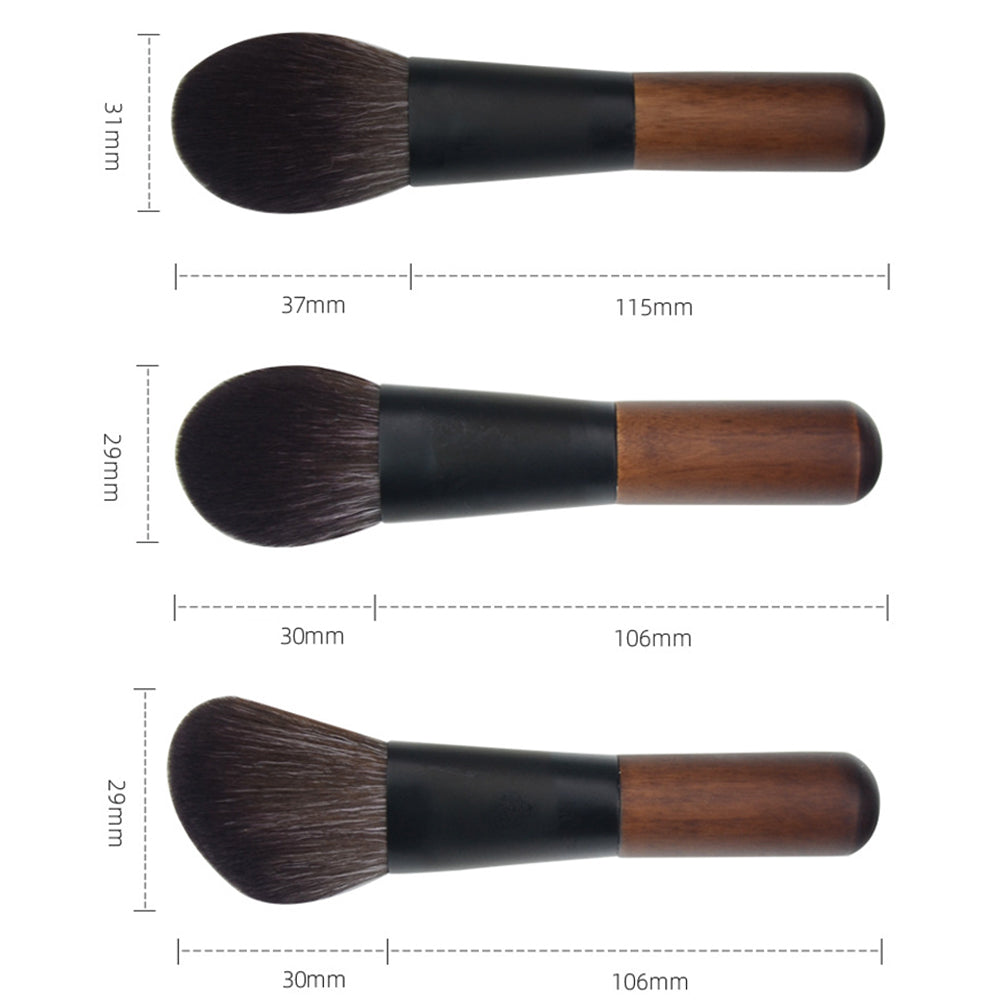 12Pcs Portable Makeup Brush Set Mini Cosmetic Brush Kit for Foundation Powder Lipstick Highlight Eyeshadow
