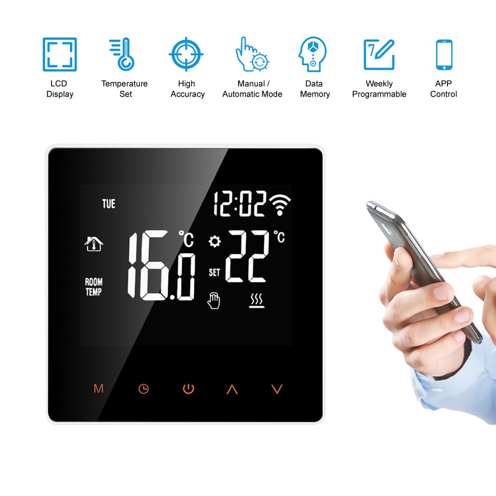 WT81 Tuya WiFi Smart Thermostat Electric Heating 16A Temperature Controller Support Voice Alexa Google Home
