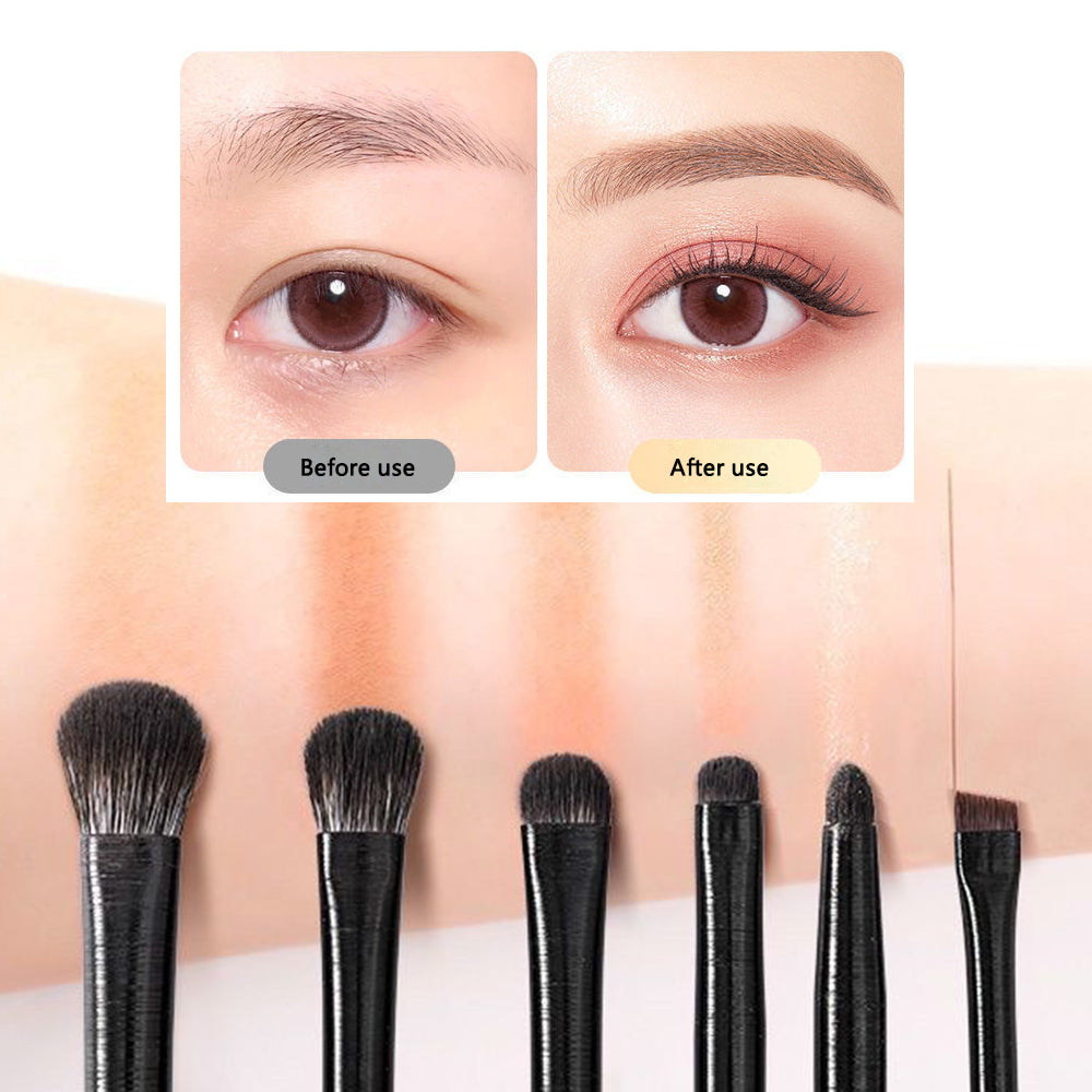 7Pcs / Set Eyeshadow Brush Set Soft Fiber Eye Makeup Brushes for Eyebrow, Eyeliner, Concealer Blending