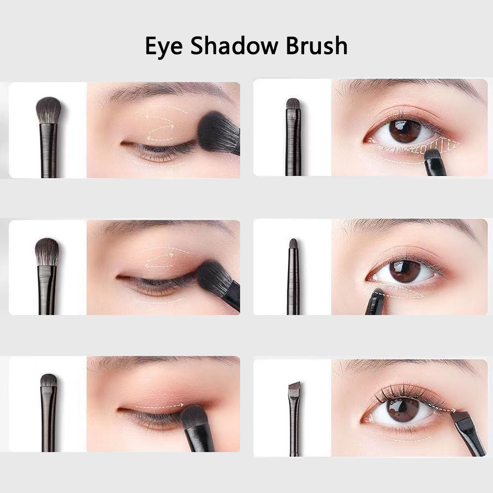 7Pcs / Set Eyeshadow Brush Set Soft Fiber Eye Makeup Brushes for Eyebrow, Eyeliner, Concealer Blending