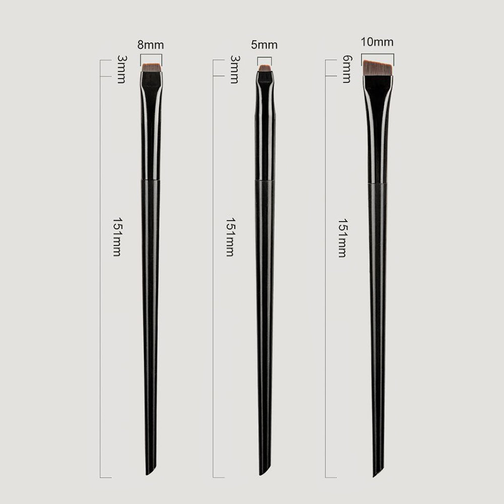 3Pcs / Set Eye Makeup Brushes Eyeshadow Brush Kit Soft Fiber Eyeliner Eyebrow Makeup Tool
