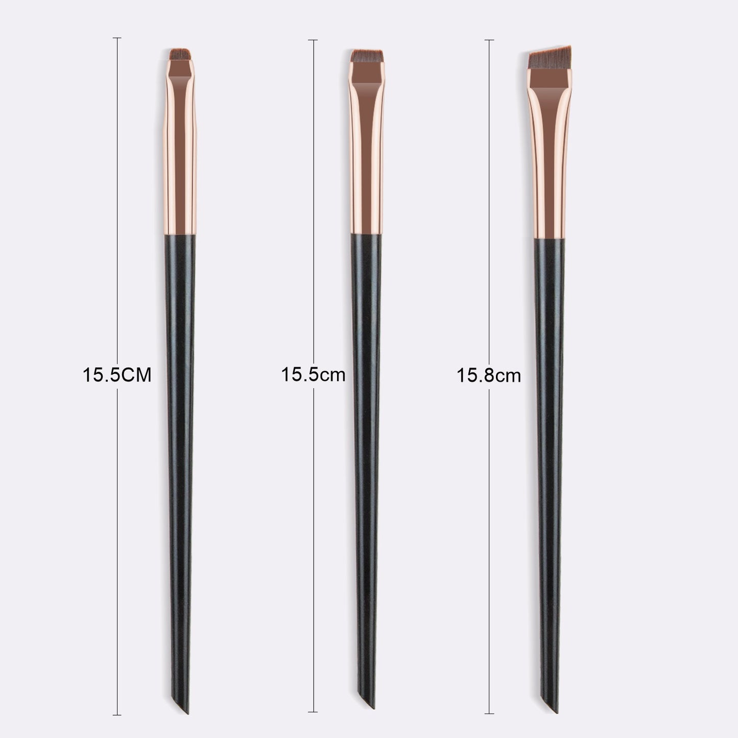 3Pcs / Set Eye Makeup Brushes Eyeshadow Brush Kit Soft Fiber Eyeliner Eyebrow Makeup Tool