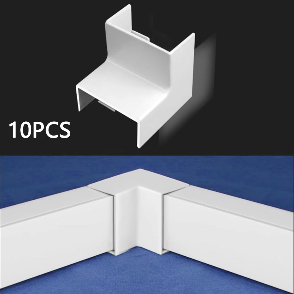 10Pcs / Set Wire Covers Connector Wall Mount TV Cable Cover Adapter Flame Retardant PVC Cable Hider Connector