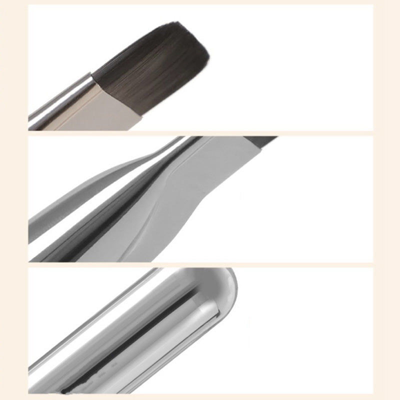 Copper Handle Soft Fiber Concealer Brush Flat Top Under Eye Concealer Brush Makeup Tool for Foundation Blending