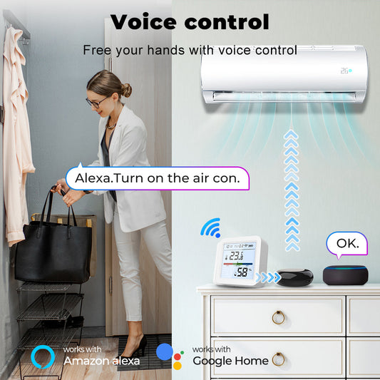 Tuya Smart WiFi Bluetooth Dual Mode Temperature and Humidity Meter Home Battery Operate Temperature-Humidity Tester