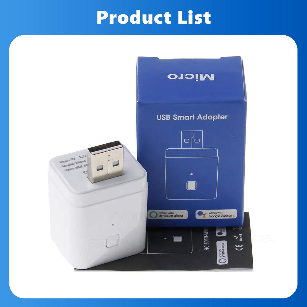CZ068-W Tuya Smart USB Adapter Portable WiFi / Bluetooth Dual Mode Smart Adapter Support APP Control