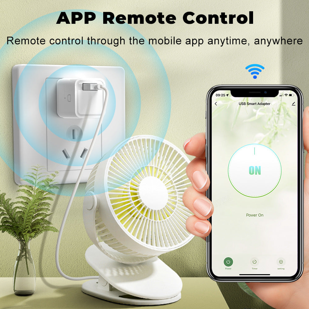CZ068-W Tuya Smart USB Adapter Portable WiFi / Bluetooth Dual Mode Smart Adapter Support APP Control